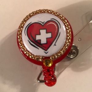 3/$35 broken heart badge reel